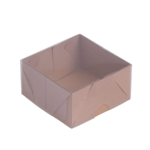 CAIXA DE ACETATO C/T TRANSPARENTE 8X8X4 QUAD KRAFT - C/10 UNIDADES