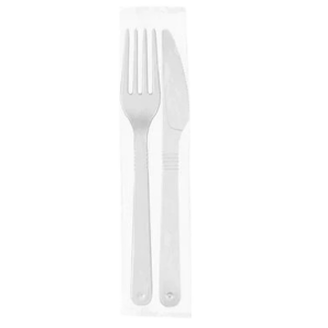 KIT GARFO/FACA BCO C/50 PARES - MEXA BEM