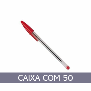 CANETA ESFEREOGRAFICA BIC VERMELHA [CAIXA COM 50]