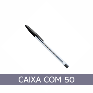 CANETA ESFEREOGRAFICA ECONOMIC PRETA [CAIXA COM 50]