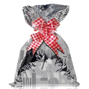 SACO PRESENTE METALIZADO 35X53 C/100 UNIDADES